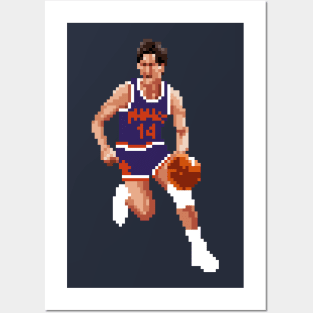 Jeff Hornacek Pixel Dribble Posters and Art